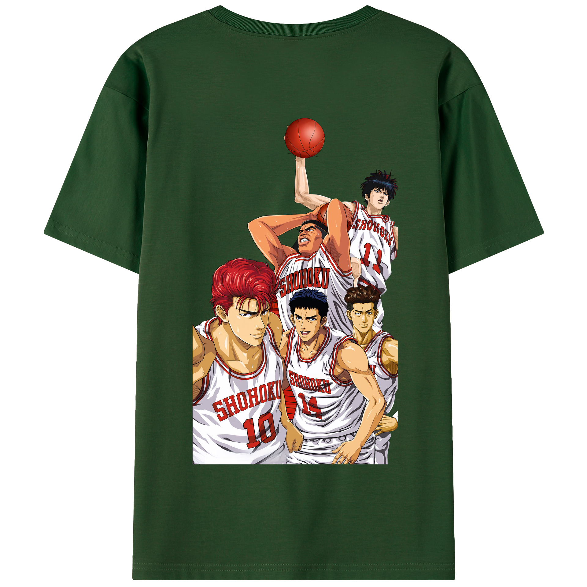 SLAM DUNK／スラムダンク 綿100％半袖Tシャツ（背面プリント）